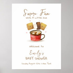 Affiche Baby shower d'automne Neutre sur le genre S'more F