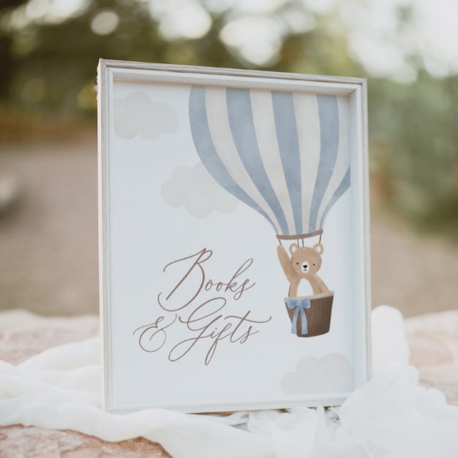 Affiche Baby shower de ballons à ours en peluche Livres et (Créateur téléchargé)