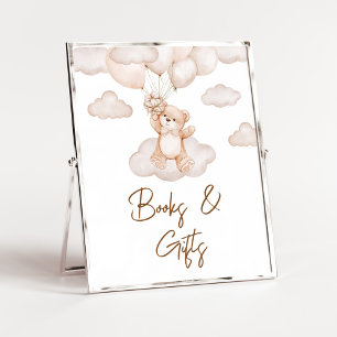Affiche Baby shower de ballons pour bébé Brown Livres et c