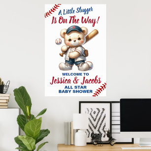 Affiche Baby shower de baseball