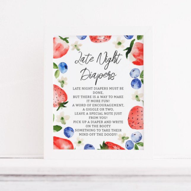 Affiche Baby shower de Berry Diapers (Créateur téléchargé)