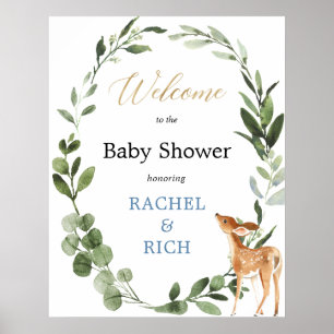 Affiche Baby shower de bienvenue neutre pour le sexe du ce