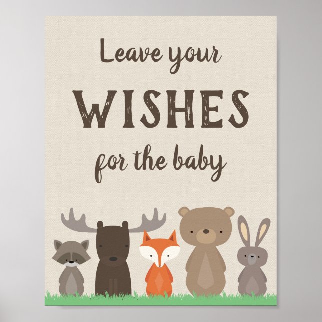 Affiche Baby shower de bois Wives for Baby Sign (Devant)