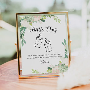 Affiche BABY SHOWER de bouteilles DEVON