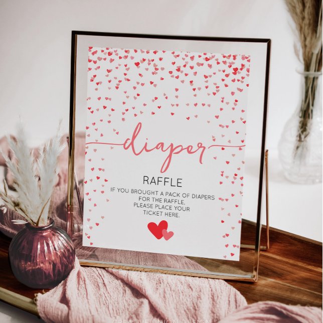 Affiche Baby shower de calcinage Signal numérique ou impri (little sweetheart baby shower)