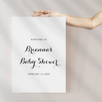 Baby shower de calligraphie moderne Bienvenue