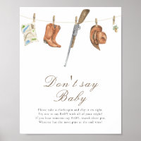 Baby shower de chasseur - Ne dites pas bébé