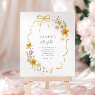 Affiche Baby shower de chaudière de tournesol