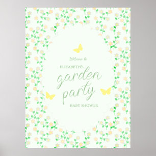 Affiche Baby Shower de Fête de Jardin Genre Neutre