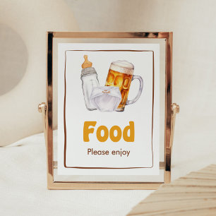 Affiche Baby shower de fête de la bière