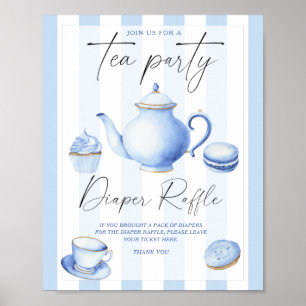 Affiche Baby shower de fête du thé de brasserie Rupture de