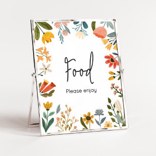 Affiche Baby shower de Fleur sauvage clair botanique