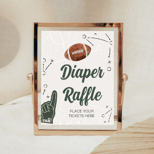 Affiche Baby shower de football Déchets Raffle