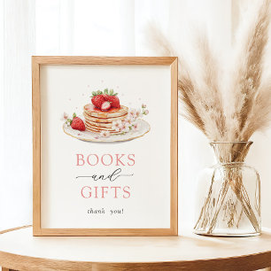 Affiche Baby shower de fraise Brunch Books et cadeaux