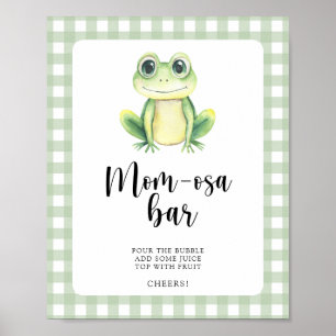 Affiche Baby shower de grenouille - bar Momosa