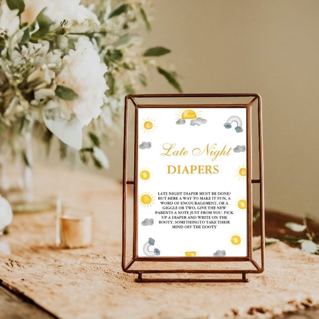 Affiche Baby shower de la couche de nuit bohème (Créateur téléchargé)