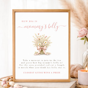 Affiche Baby Shower de la Petite Fleur Sauvage Jeu du Vent