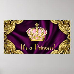 Affiche Baby Shower de la Princesse Royale
