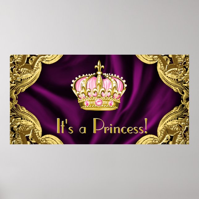 Affiche Baby Shower de la Princesse Royale (Devant)