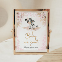 Baby shower de la vache rose Les bébés sont doux
