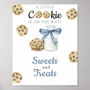 Affiche Baby shower de lait Sucres et friandises