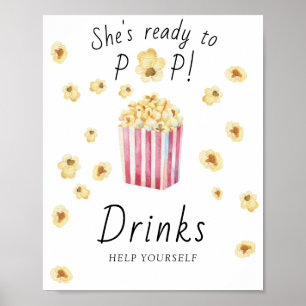 Affiche Baby shower de maïs - BOISSONS