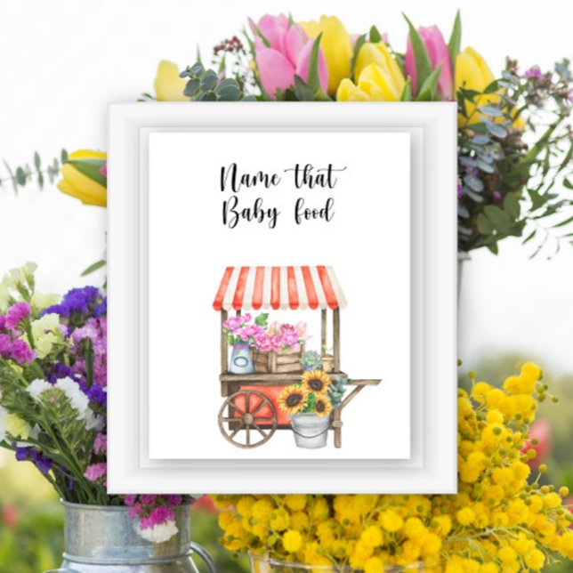 Affiche baby shower de marché des agriculteurs - nom que b (Créateur téléchargé)