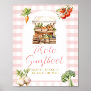 Affiche Baby shower de marché local de croissance photo li