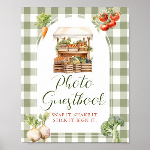 Affiche Baby shower de marché local de croissance photo li