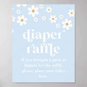 Affiche Baby shower de marguerite Daisy Signal de raffe