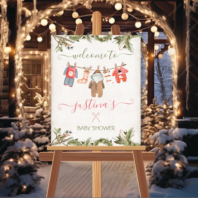 Affiche Baby shower de Noël (Créateur téléchargé)