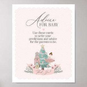 Affiche baby shower de noisette rose conseils pour bébé si