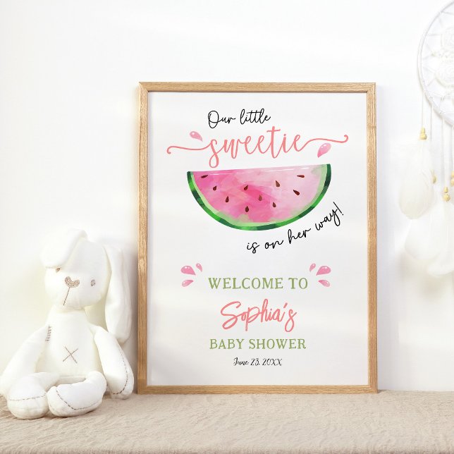 Affiche Baby shower de pastèque Bienvenue (Créateur téléchargé)