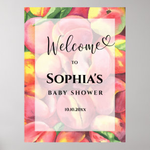 Affiche Baby shower de pêche aquarelle
