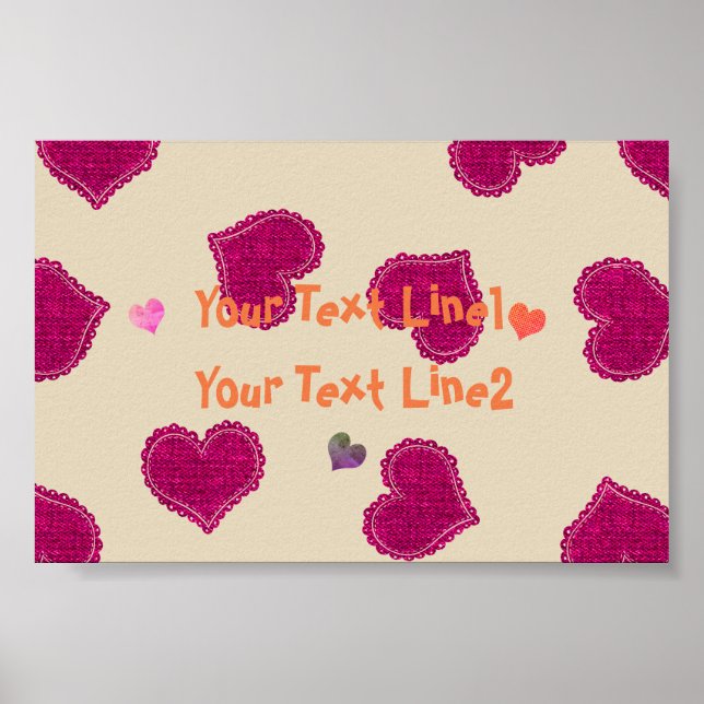 Affiche Baby shower de pluie cardiaque Enfants Salle Poste (Devant)