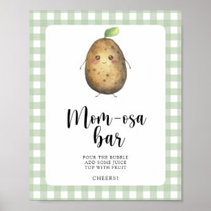 Affiche Baby shower de pommes de terre - Momosa bar