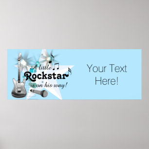 Affiche Baby Shower de Star du Rock