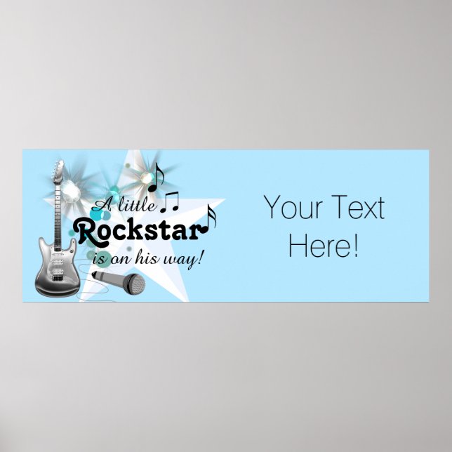 Affiche Baby Shower de Star du Rock (Devant)