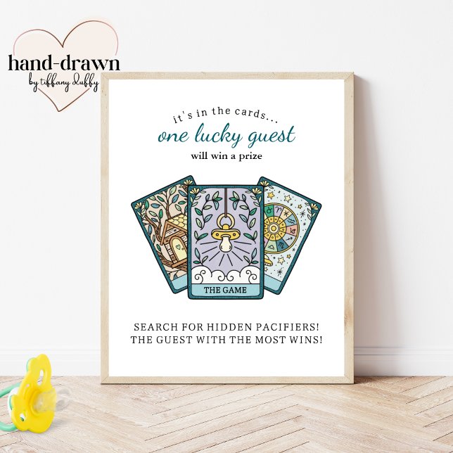 Affiche Baby shower de Tarot Trouvez le signe du jeu de Pa (Créateur téléchargé)