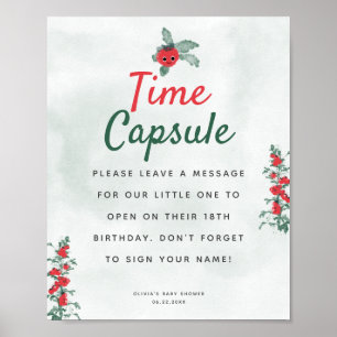 Affiche Baby shower de temps Capsule Conseils Tomate rusti