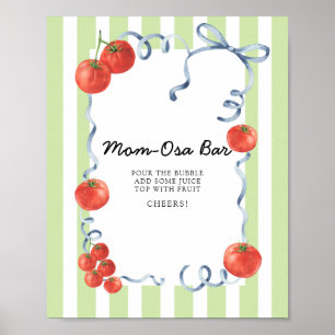 Affiche Baby shower de tomate Mimosa bar