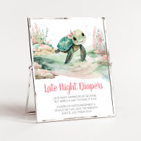 Baby shower de tortue de mer Fille Diapeurs noctur
