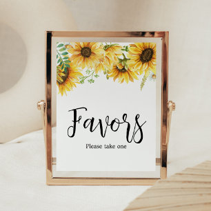 Affiche Baby shower de tournesol Faveurs