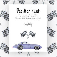 Baby shower de voiture de course Jeu de chasse Pac