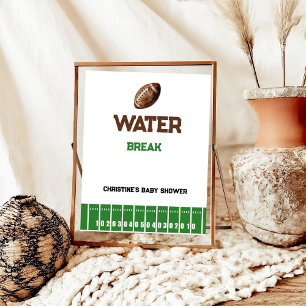 Affiche Baby shower d'eau de football garçon