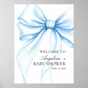 Affiche Baby shower délicat nœud.