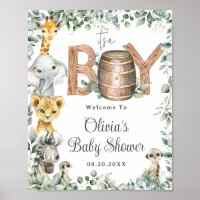 Baby shower des animaux de la Jungle verdoyante Bi