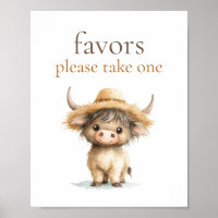 Baby shower des signes de la vache des Hautes-Terr