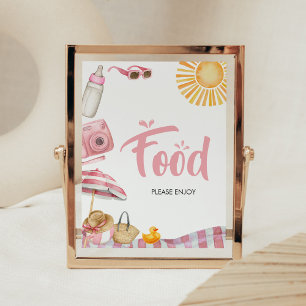 Affiche Baby shower d'été de Pink Beach