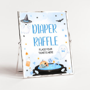 Affiche Baby shower d'Halloween Boo-y Raffle de couche